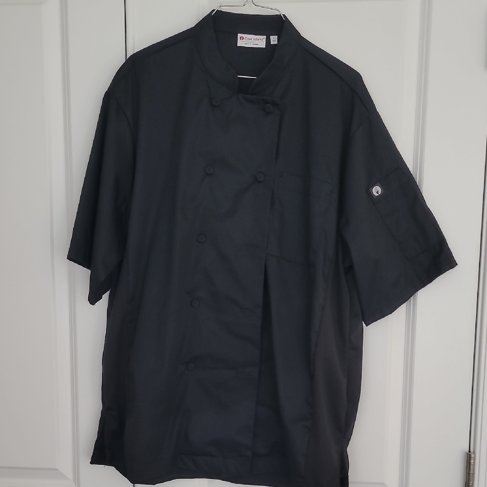 Chef Works Men's Black Double-Breasted Chef Coat